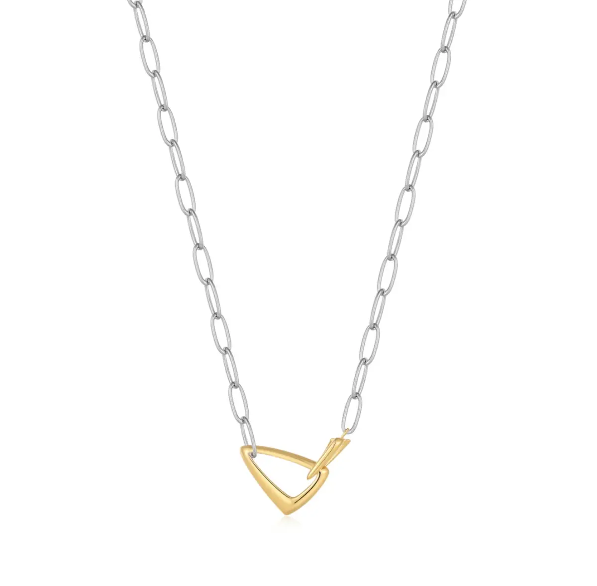 Silver Arrow Link Chunky Chain Necklace 1