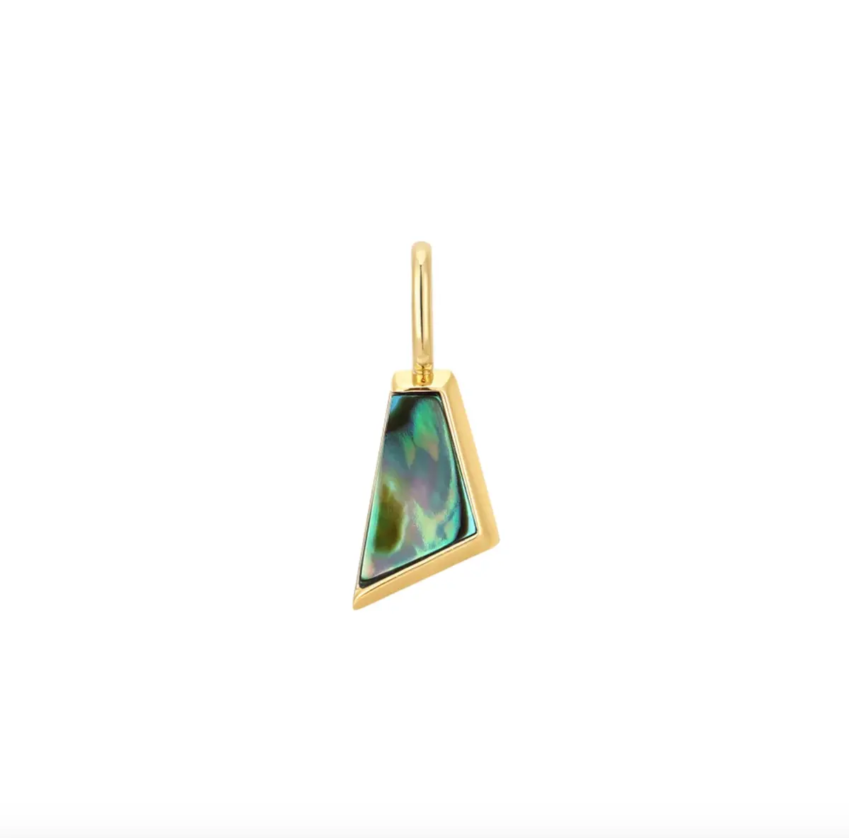 Gold Abalone Necklace Charm 1