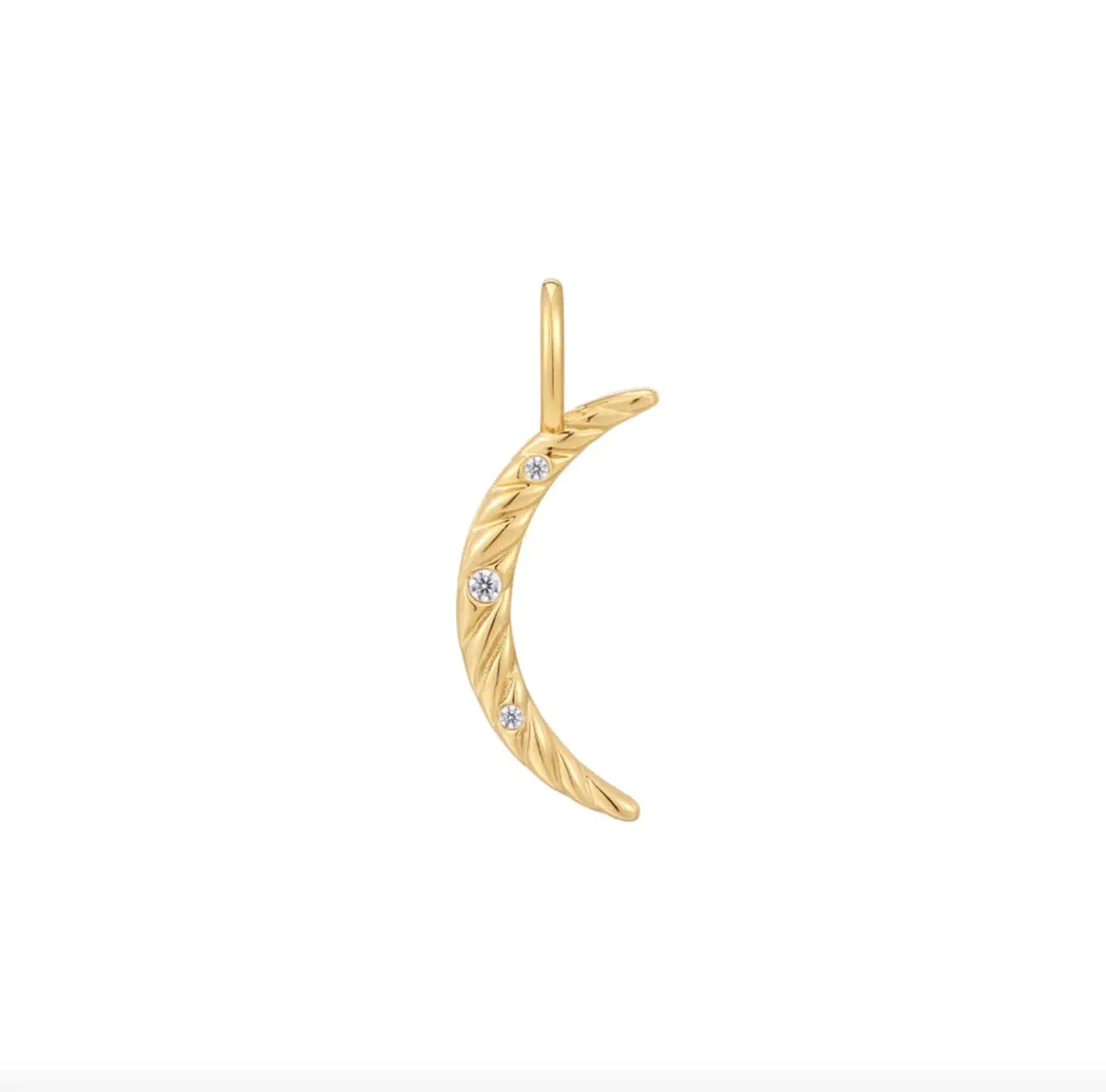 Gold Moon Necklace Charm 1