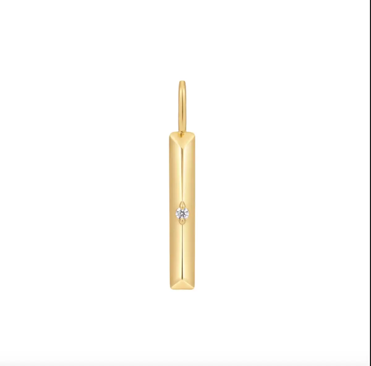 Gold Bar Necklace Charm 1