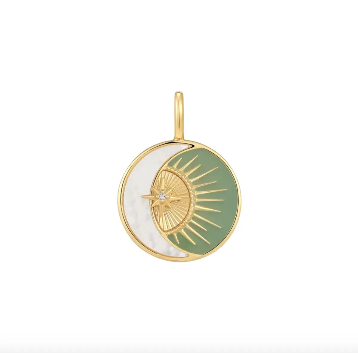 Gold Eclipse Necklace Charm 1