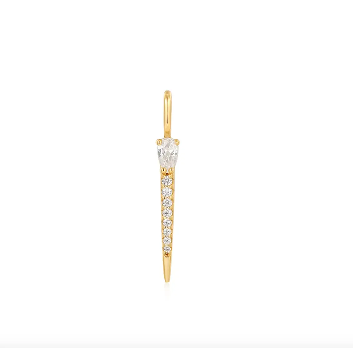 Gold Sparkle Bar Charm 1