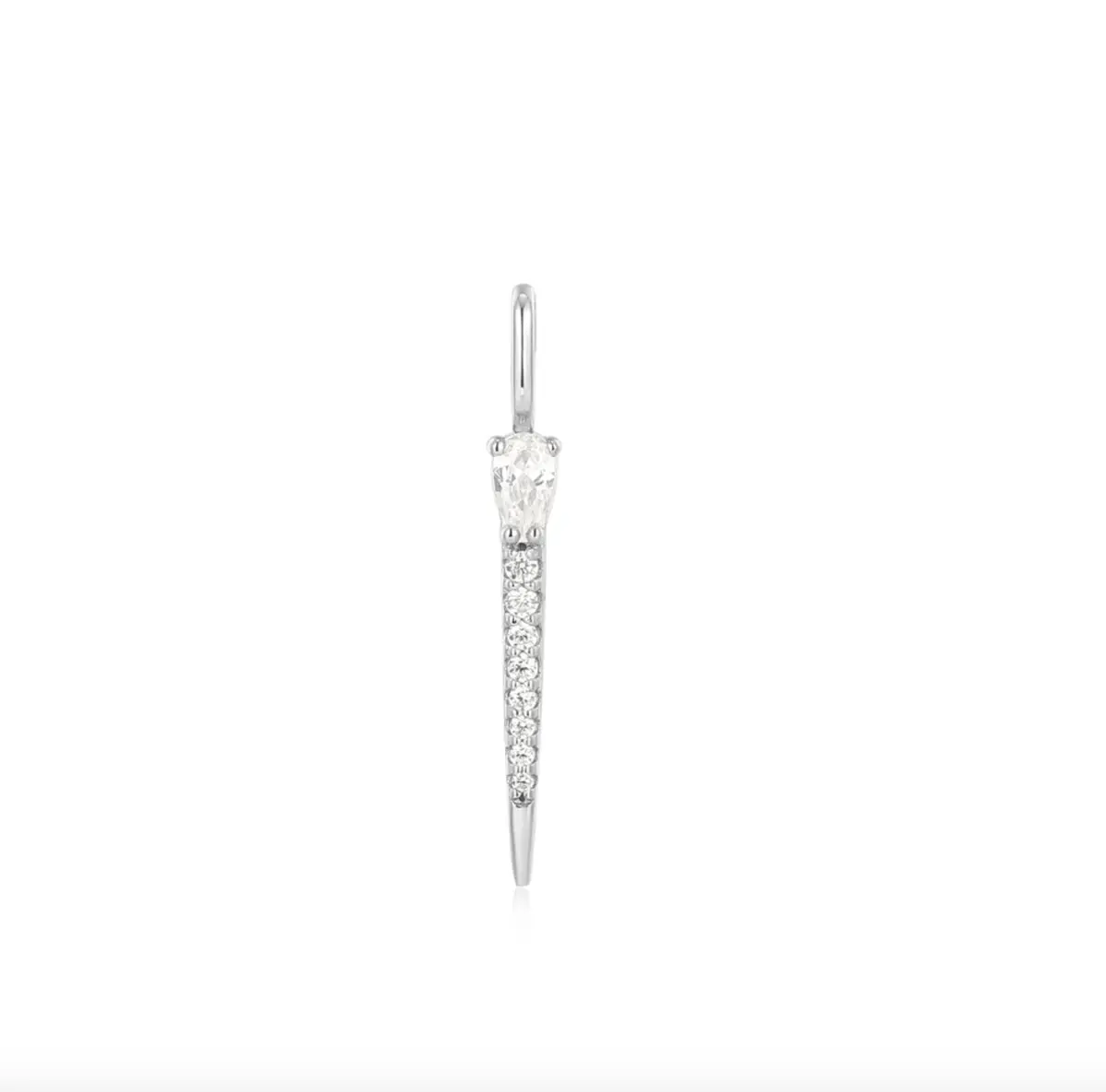 Silver Sparkle Bar Charm 1