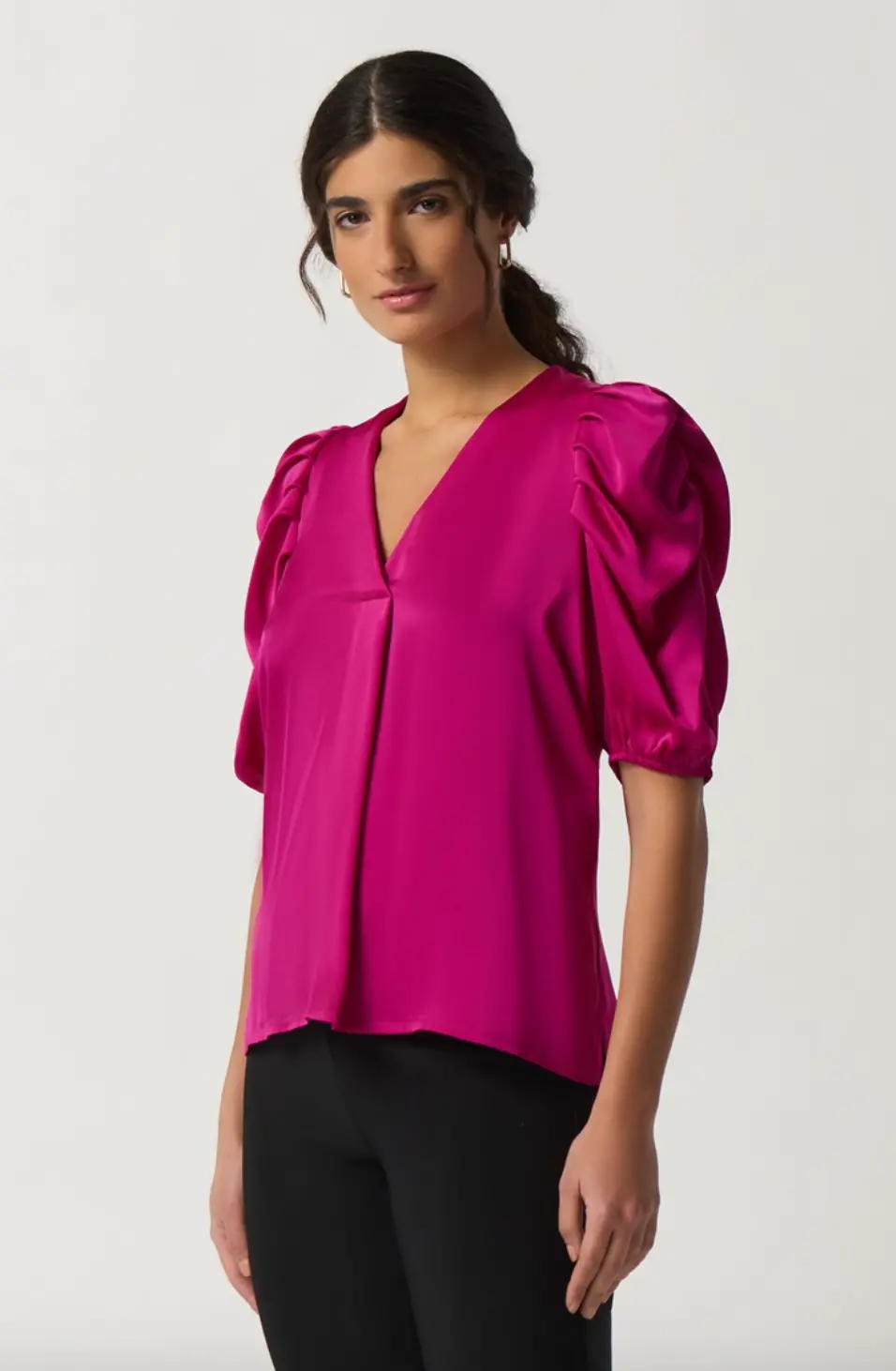 Puff Sleeve Satin Top 1