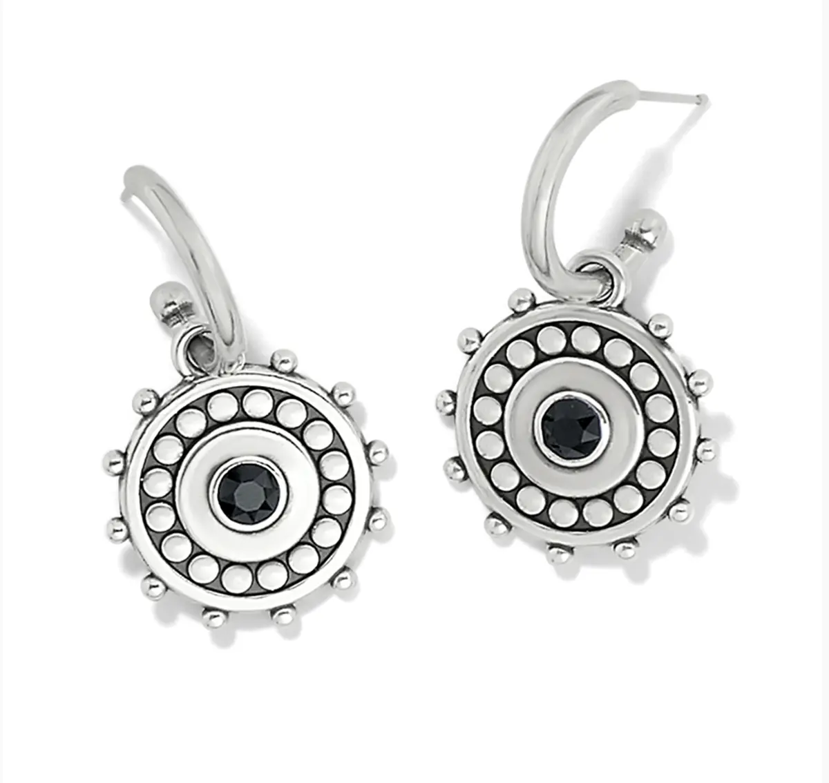 Pebble Dot Medali Reversible Hoop Earrings 1