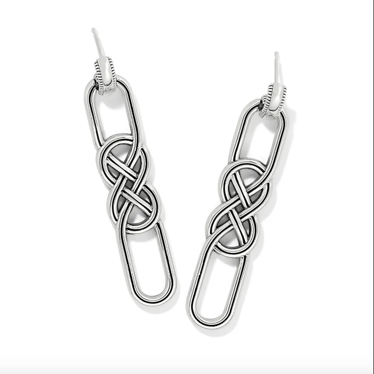Interlok Braid Post Drop Earrings 1