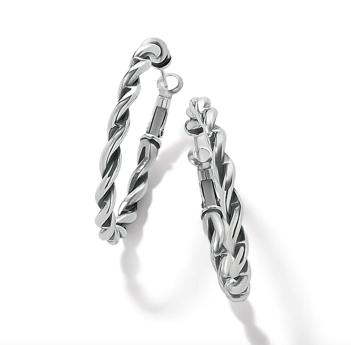 Interlok Twist Oval Leverback Hoop Earrings 1