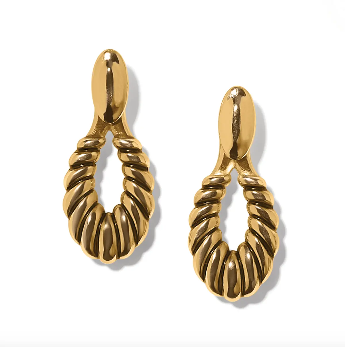 Athena Scalloped Post Drop Earrings 1