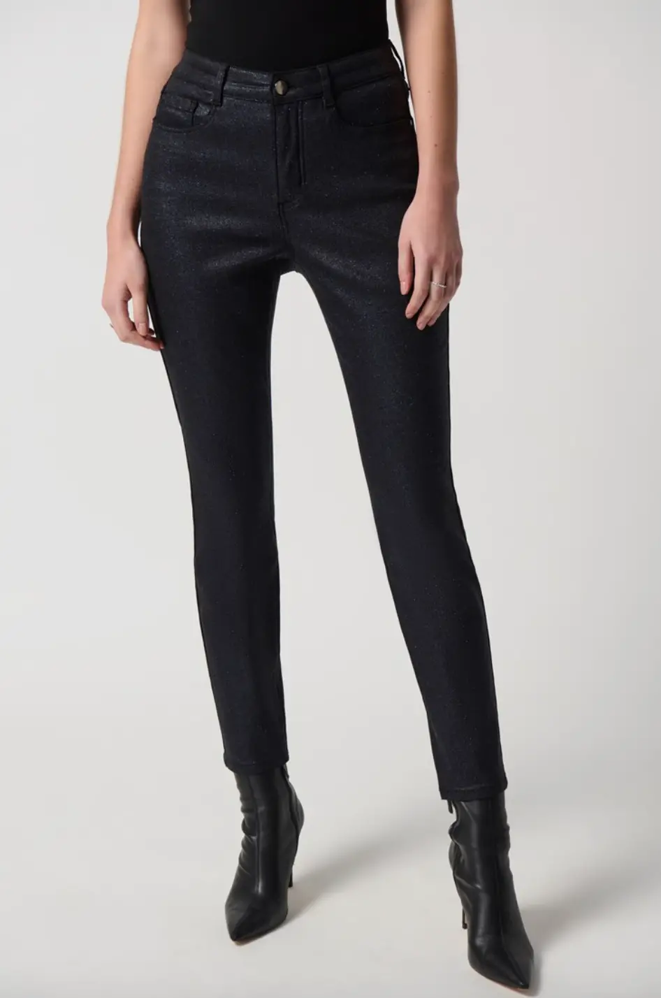 Sparkly Foiled Classic Slim-Fit Jeans 1