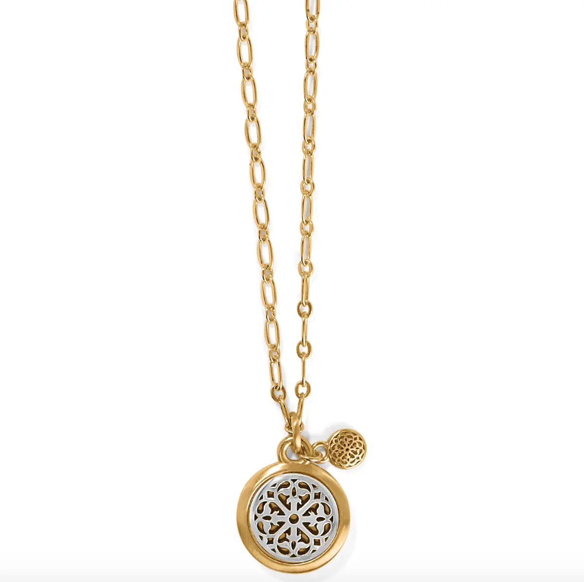 Ferrara Two Tone Luce Small Pendant Necklace 1