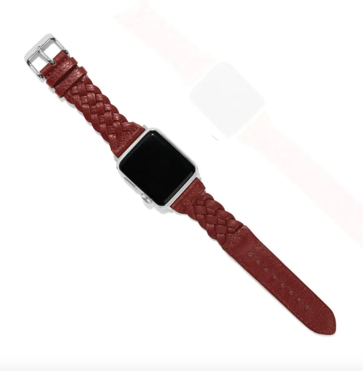 Sutton Braided Leather Watch Band | Chili Pepper 1