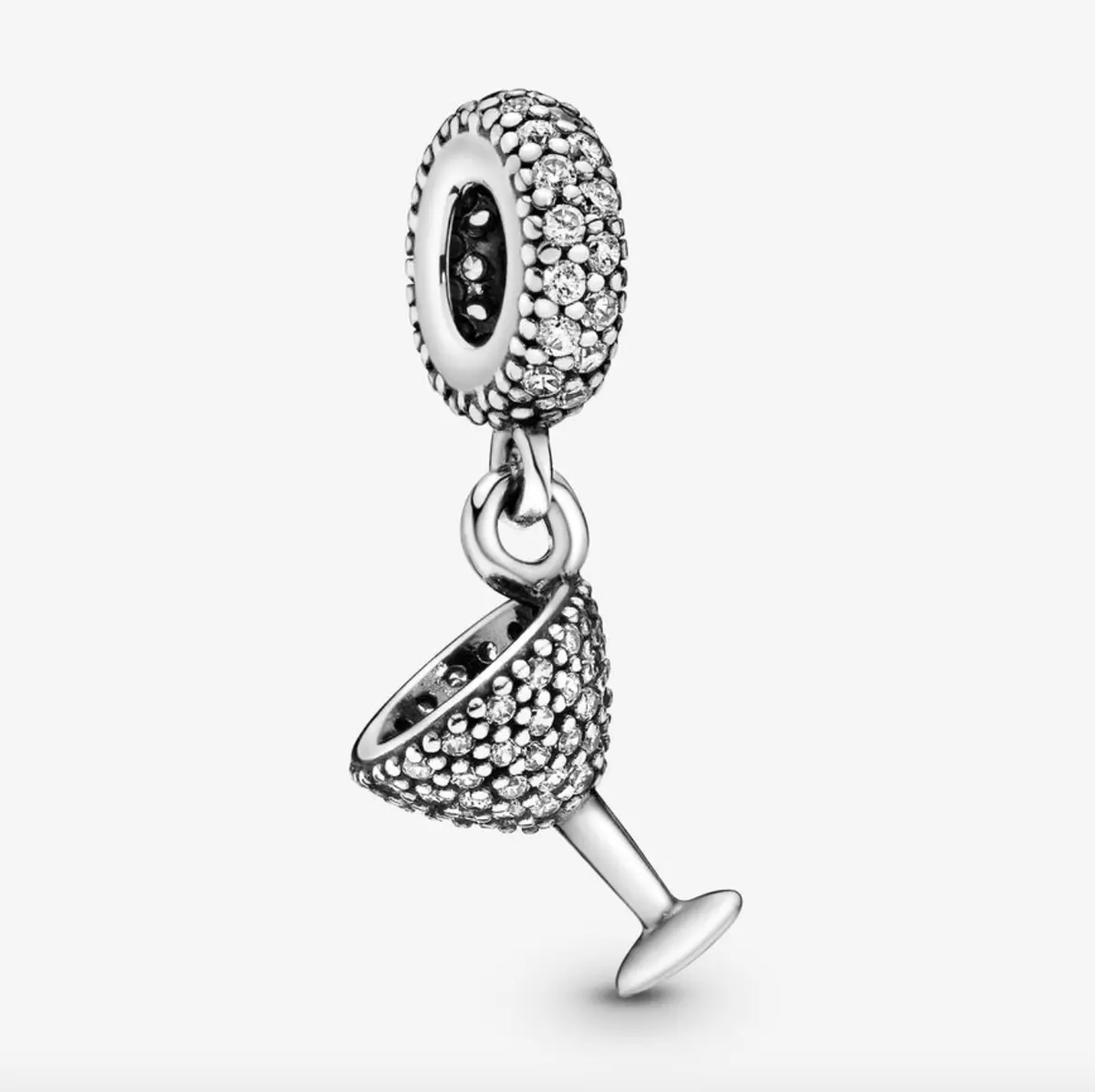 Pavé Cocktail Glass Dangle Charm 1