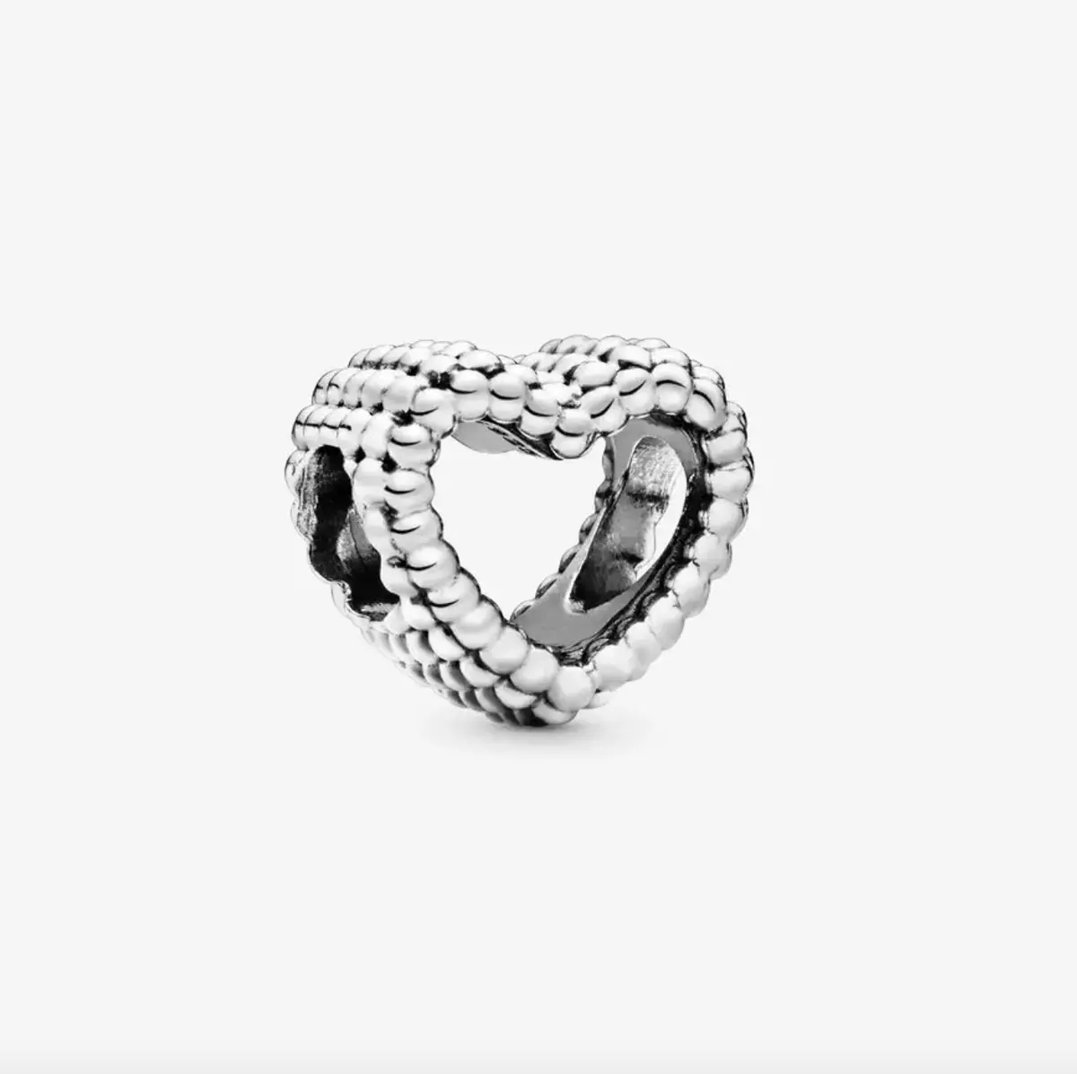 Beaded Open Heart Charm 1