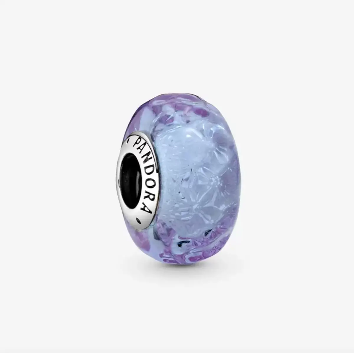 Wavy Lavender Murano Glass Charm 1