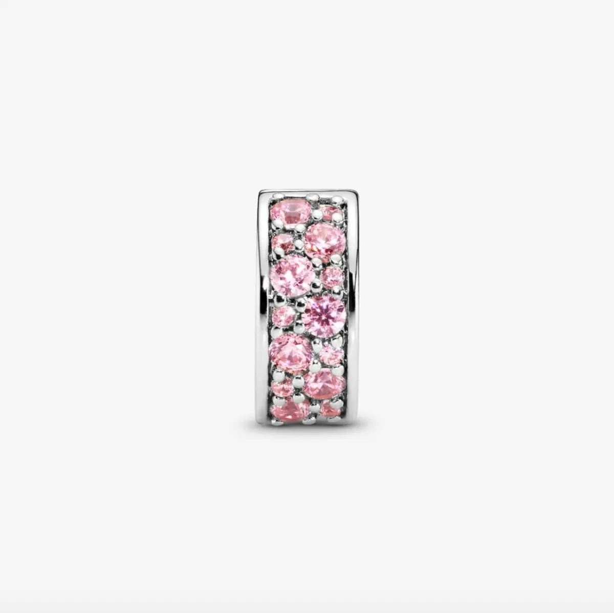 Pink Pavé Clip Charm 1