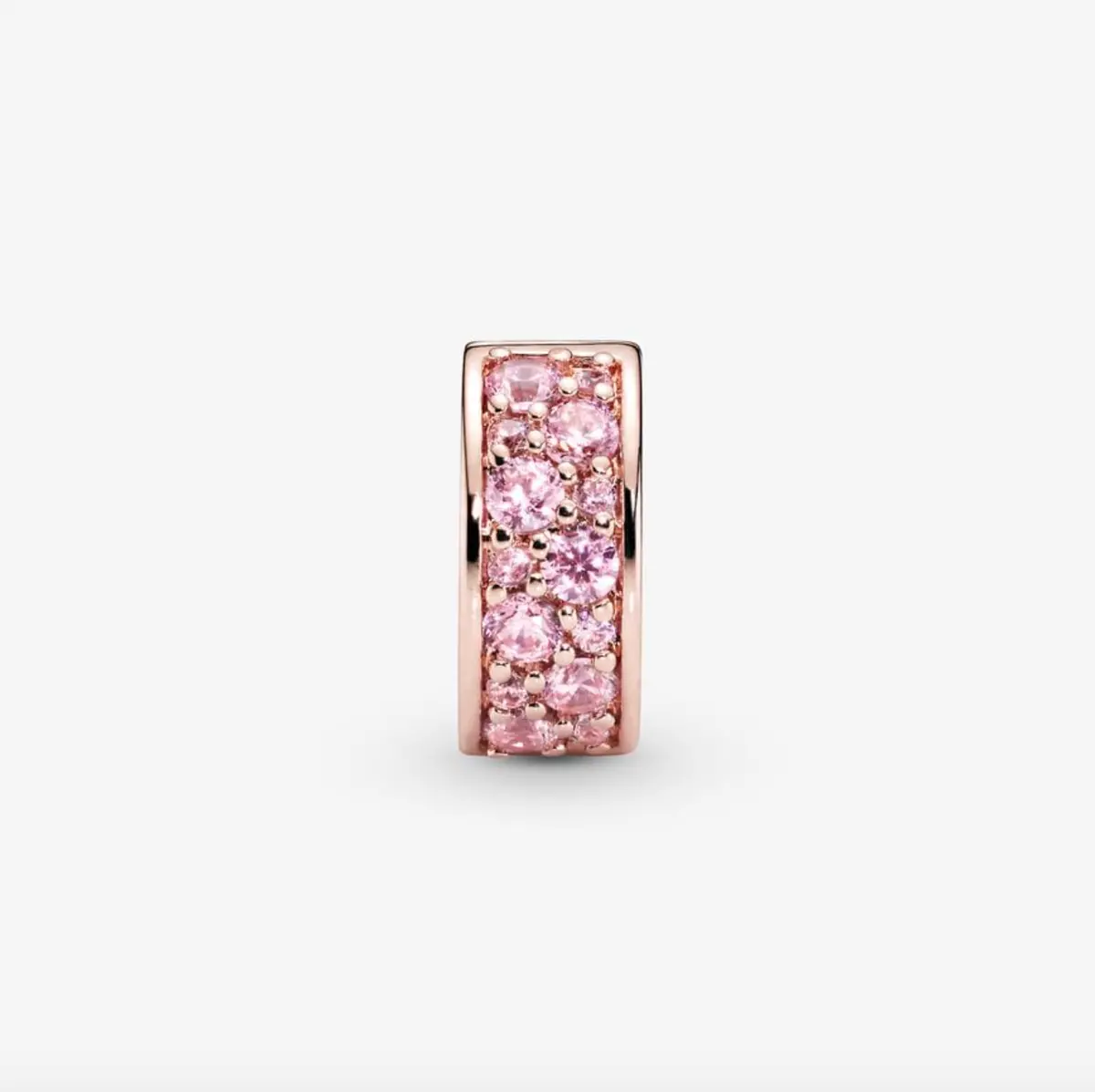 Pink Pavé Clip Charm 1