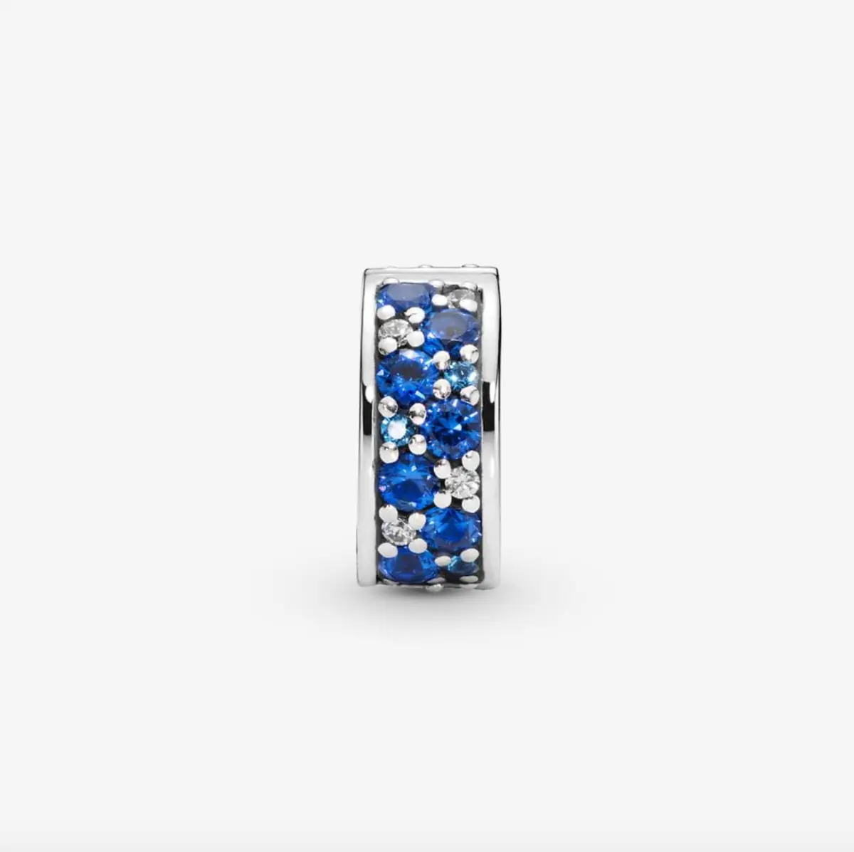 Blue Pavé Clip Charm 1