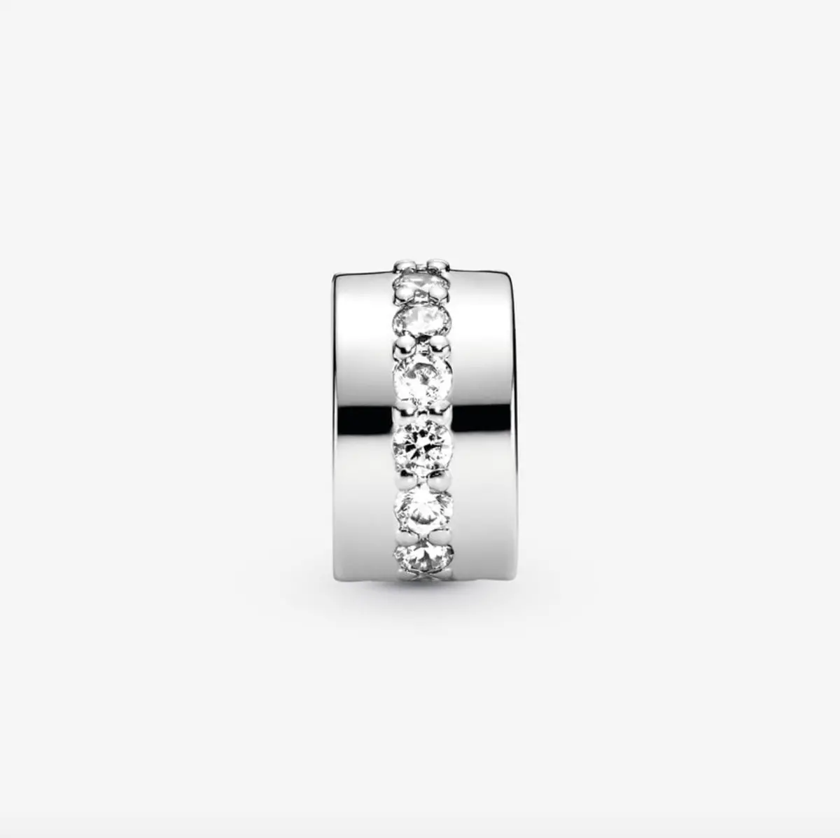 Clear Sparkling Row Clip Charm 1