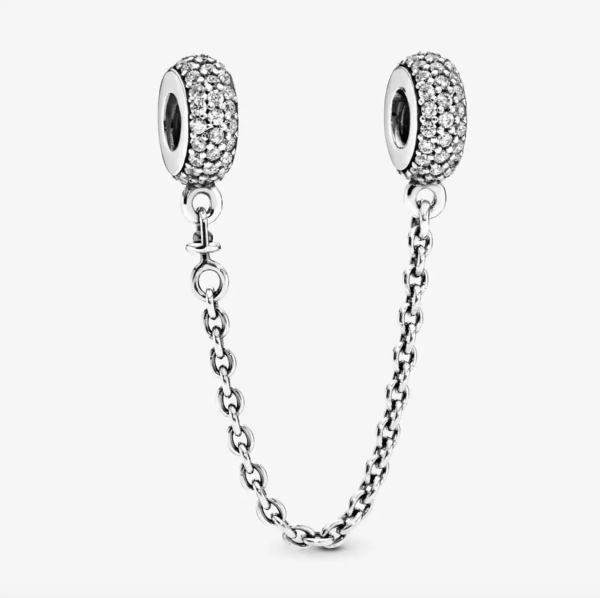 Sparkling Pavé Safety Chain Charm 1