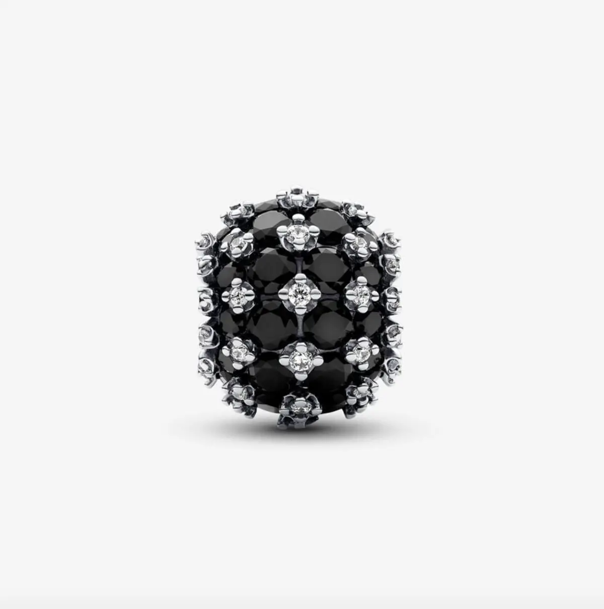 Sparkling Pavé Round Black Charm 1