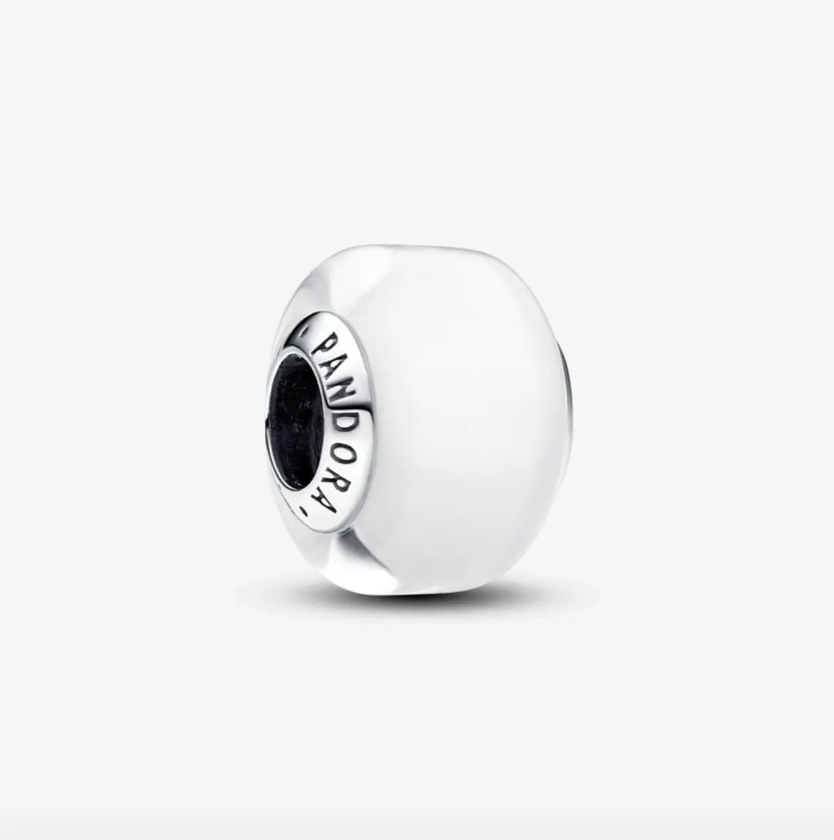 White Mini Murano Glass Charm 1