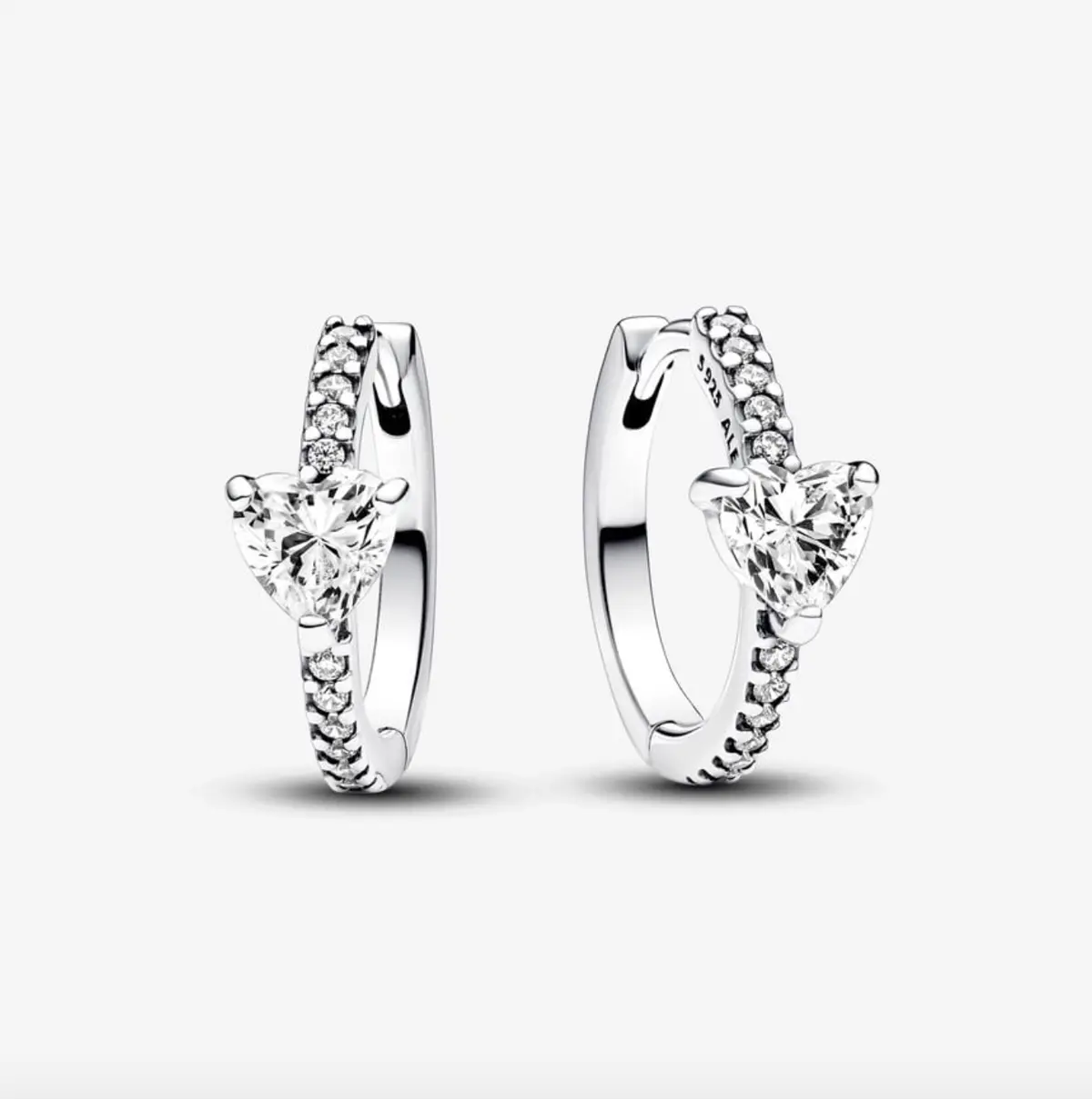 Sparkling Heart Hoop Earrings 1