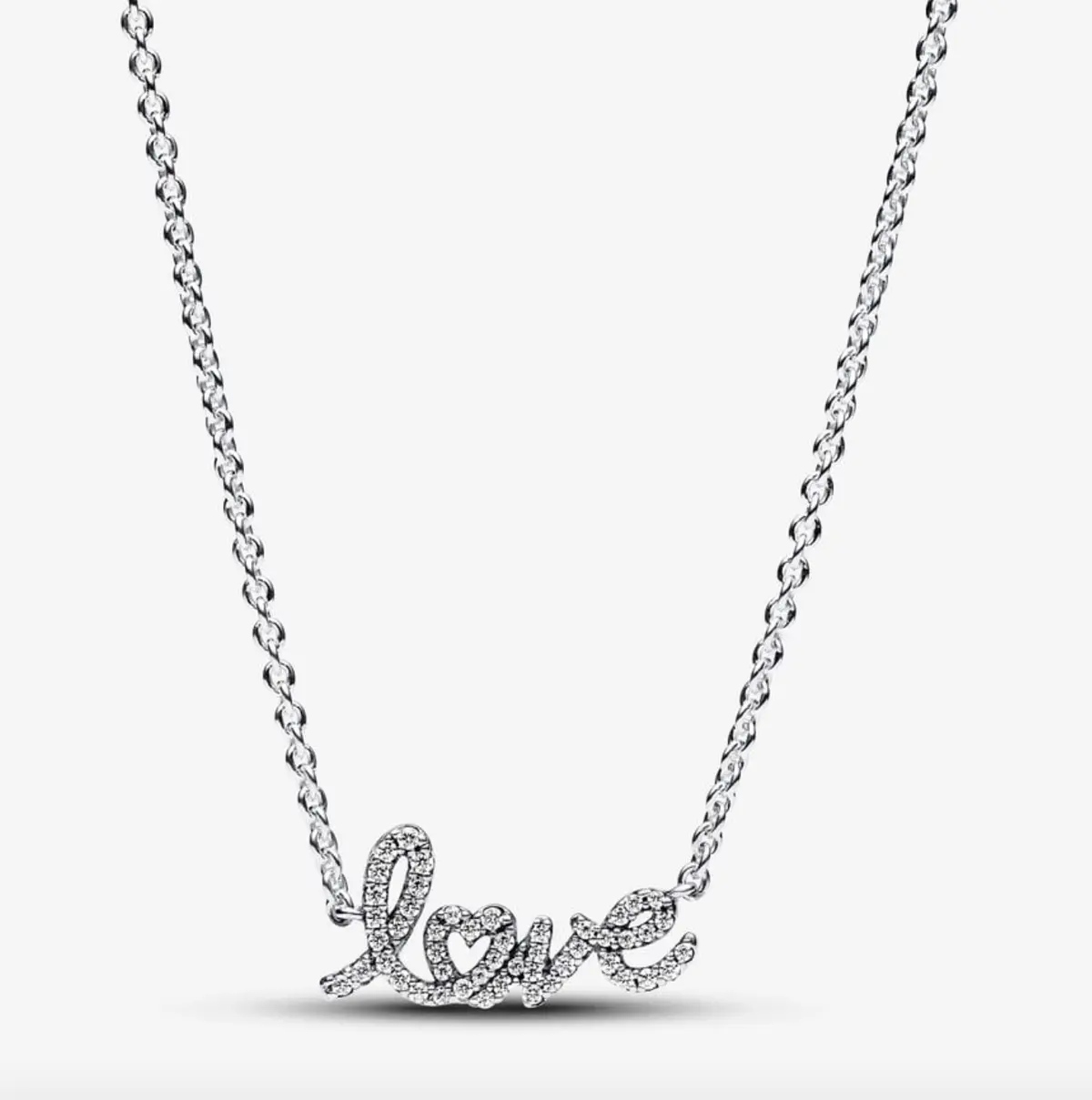 Sparkling Handwritten Love Collier Necklace 1