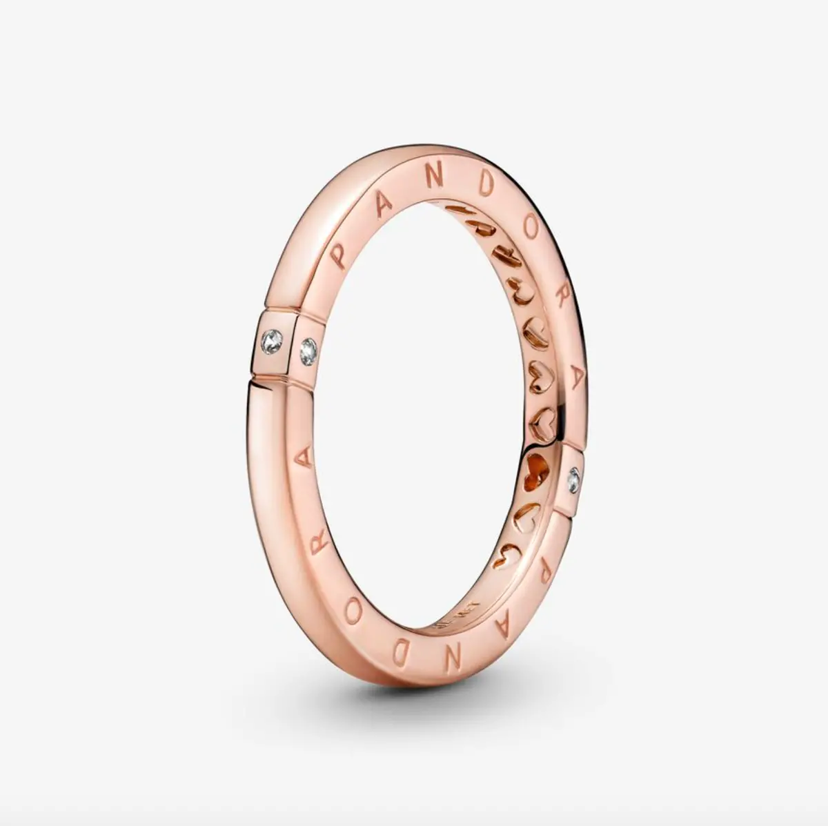 Logo & Hearts Ring | Rose 1