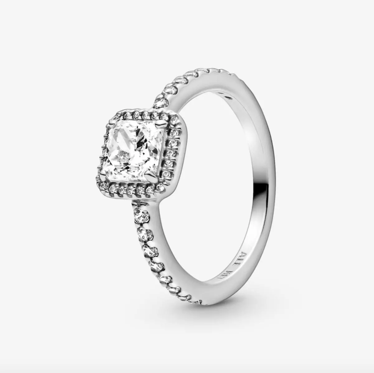 Square Sparkle Halo Ring 1
