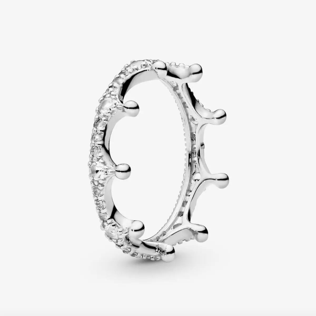 Clear Sparkling Crown Ring 1