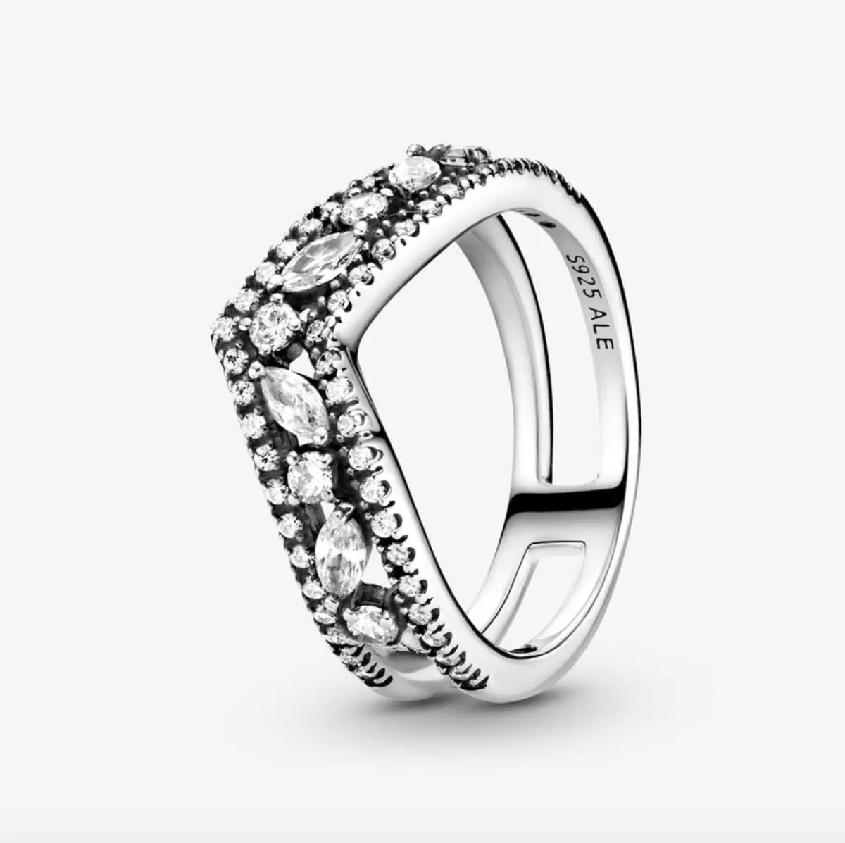 Sparkling Marquise Double Wishbone Ring 1