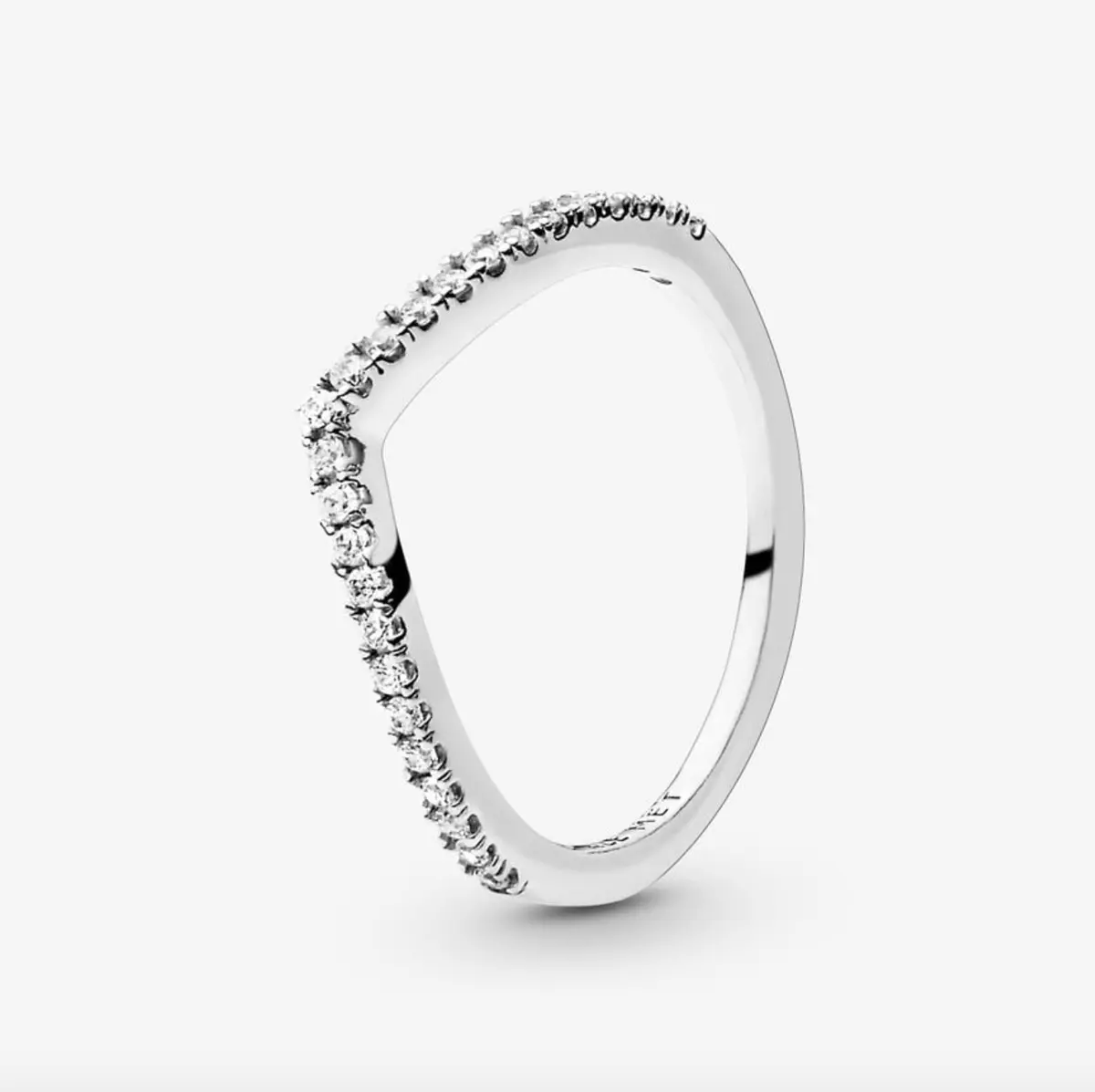 Sparkling Wishbone Ring 1