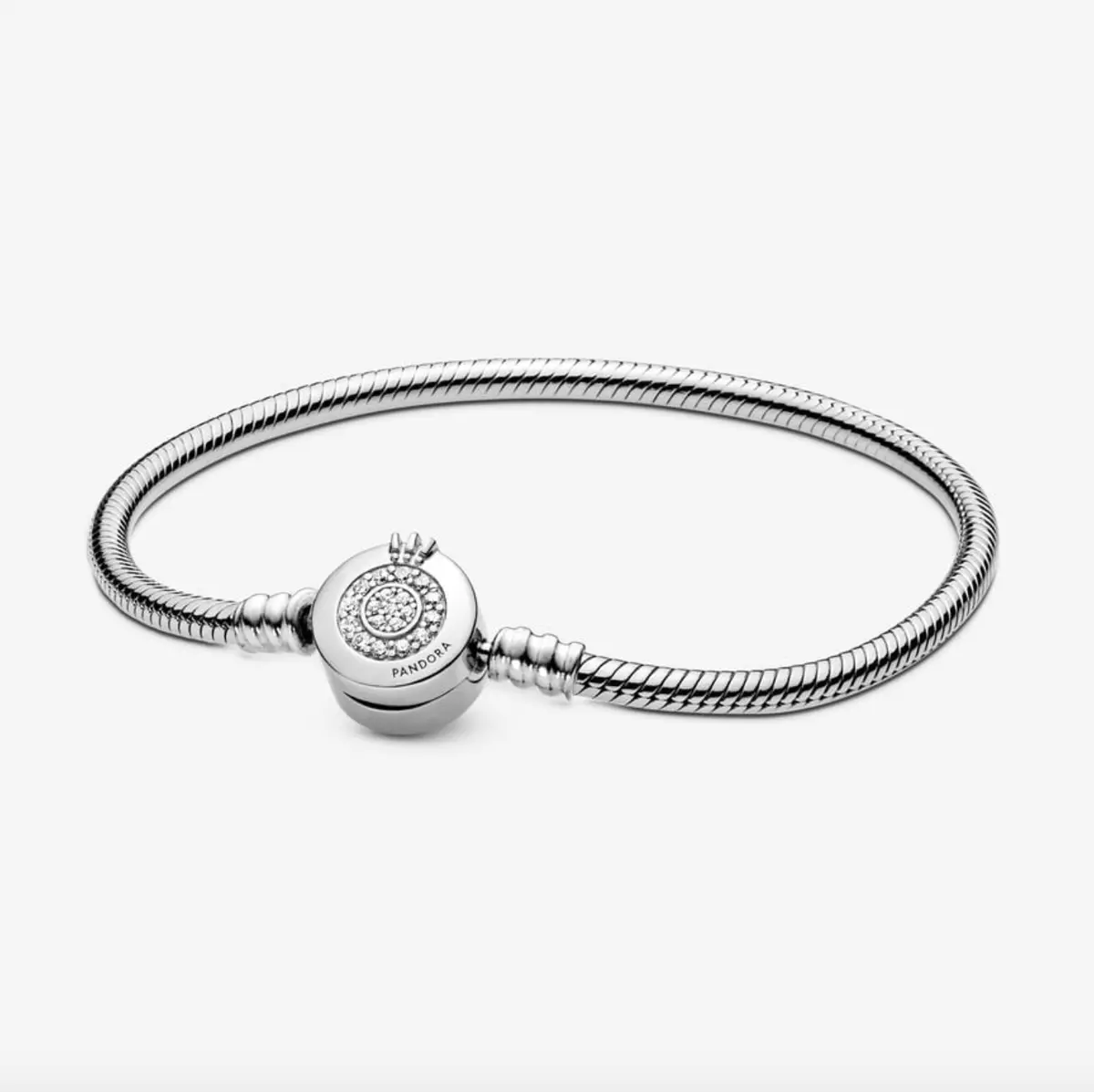 Pandora Moments Sparkling Crown O Snake Chain Bracelet 1