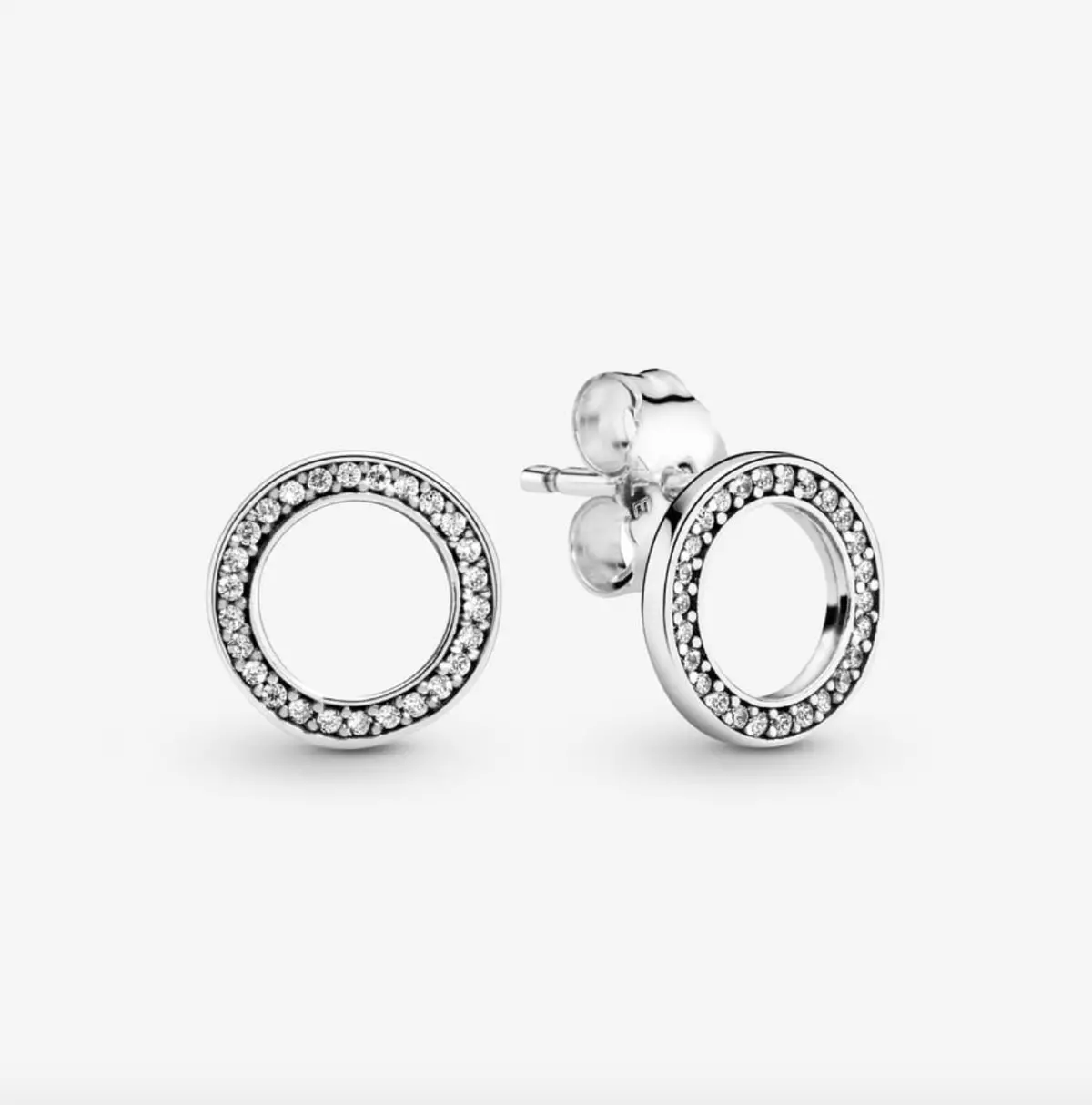 Sparkling Circle Stud Earrings 1
