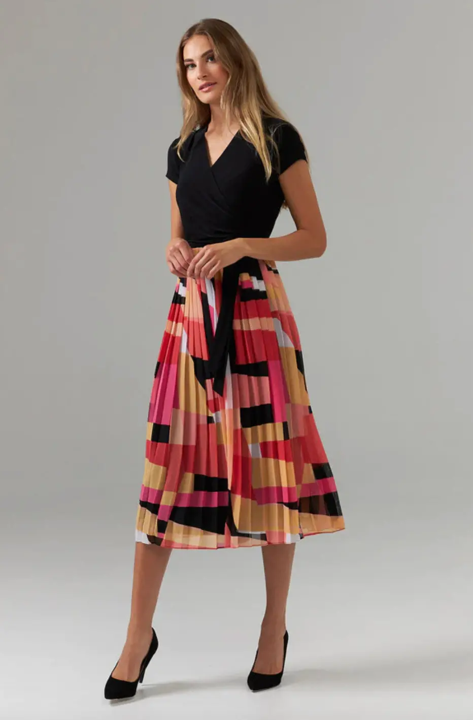 Joseph Ribkoff Accordion Pleat Dress 1