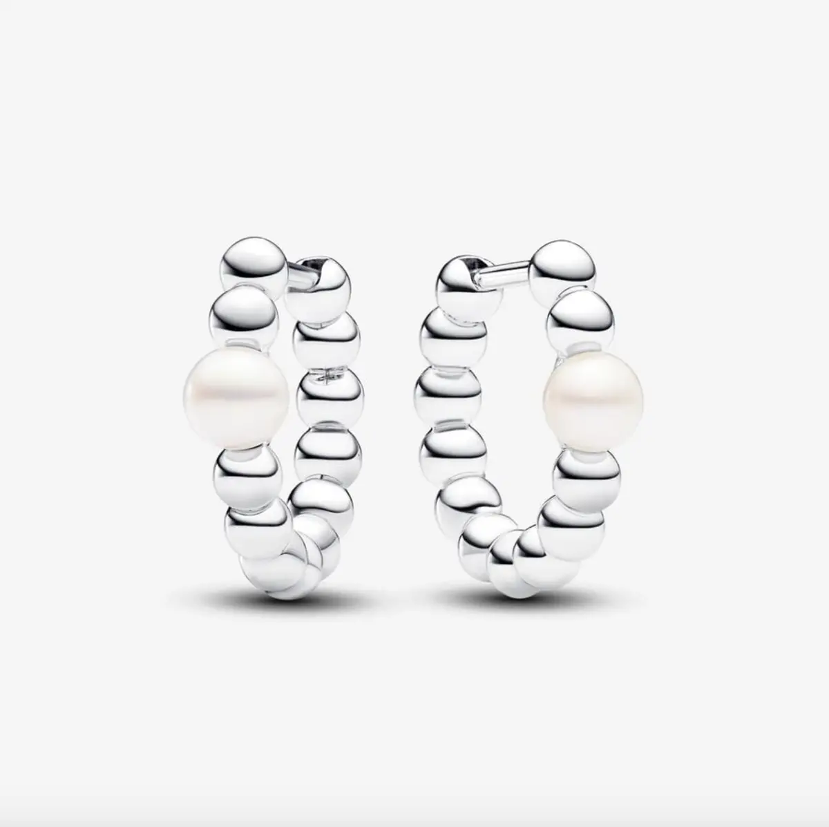 Treated Freshwater Cultured Pearl & Beads Hoop Earrings 1