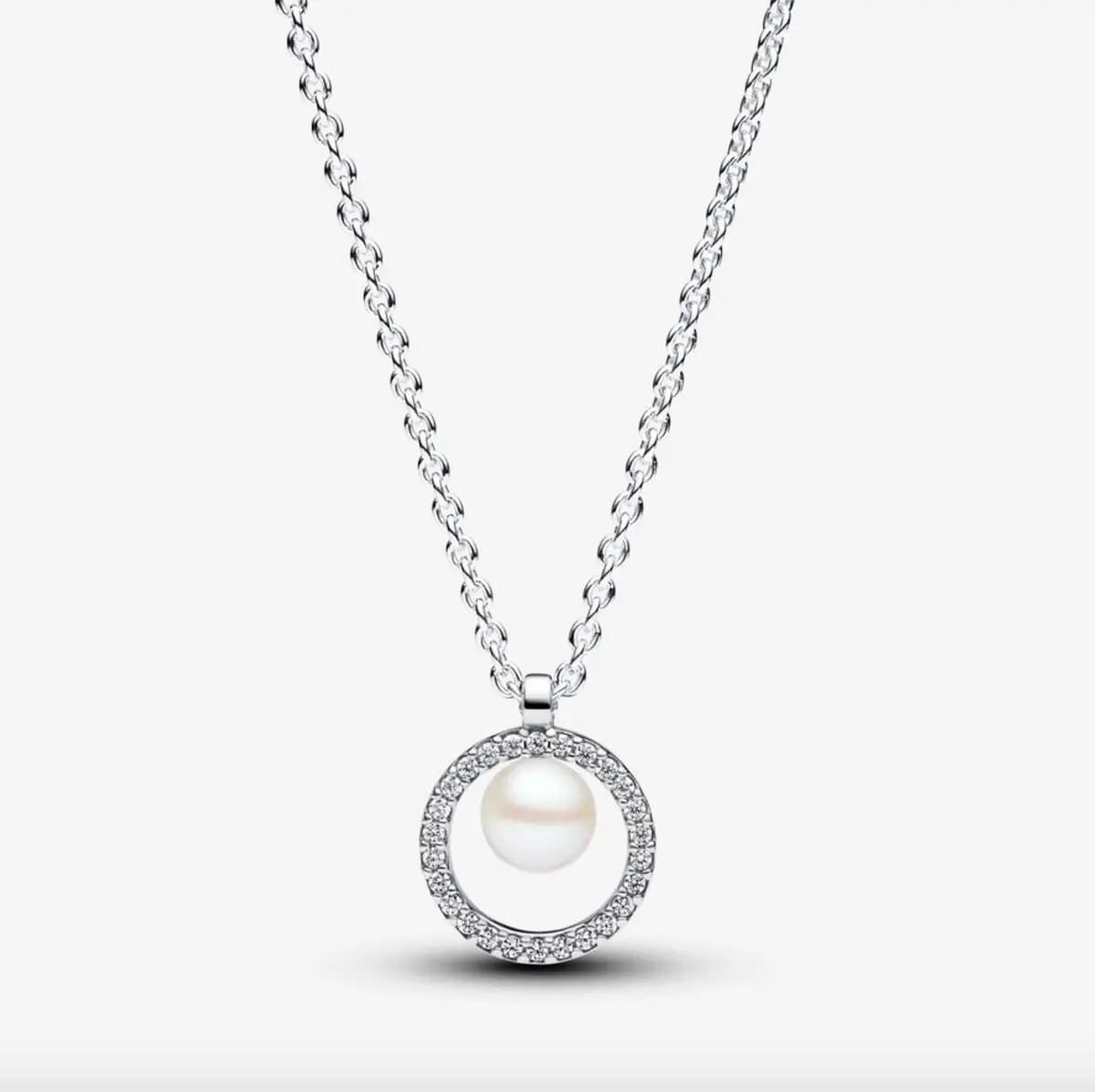 Treated Freshwater Cultured Pearl & Pavé Collier Necklace 1