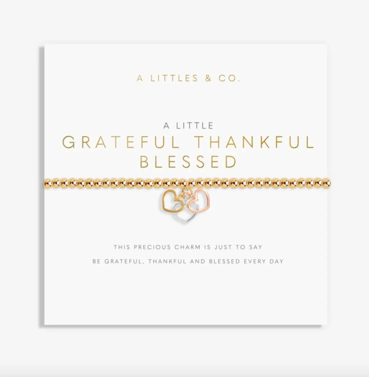 A Little "Grateful Thankful Blessed" Bracelet 1