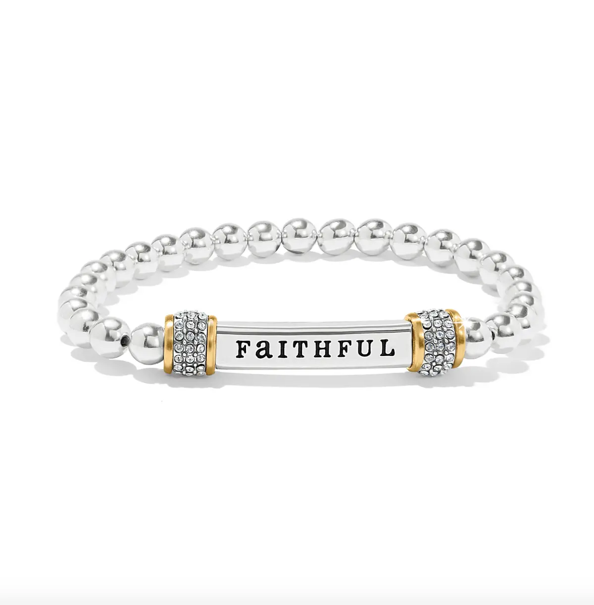 Meridian Faithful Two Tone Stretch Bracelet 1