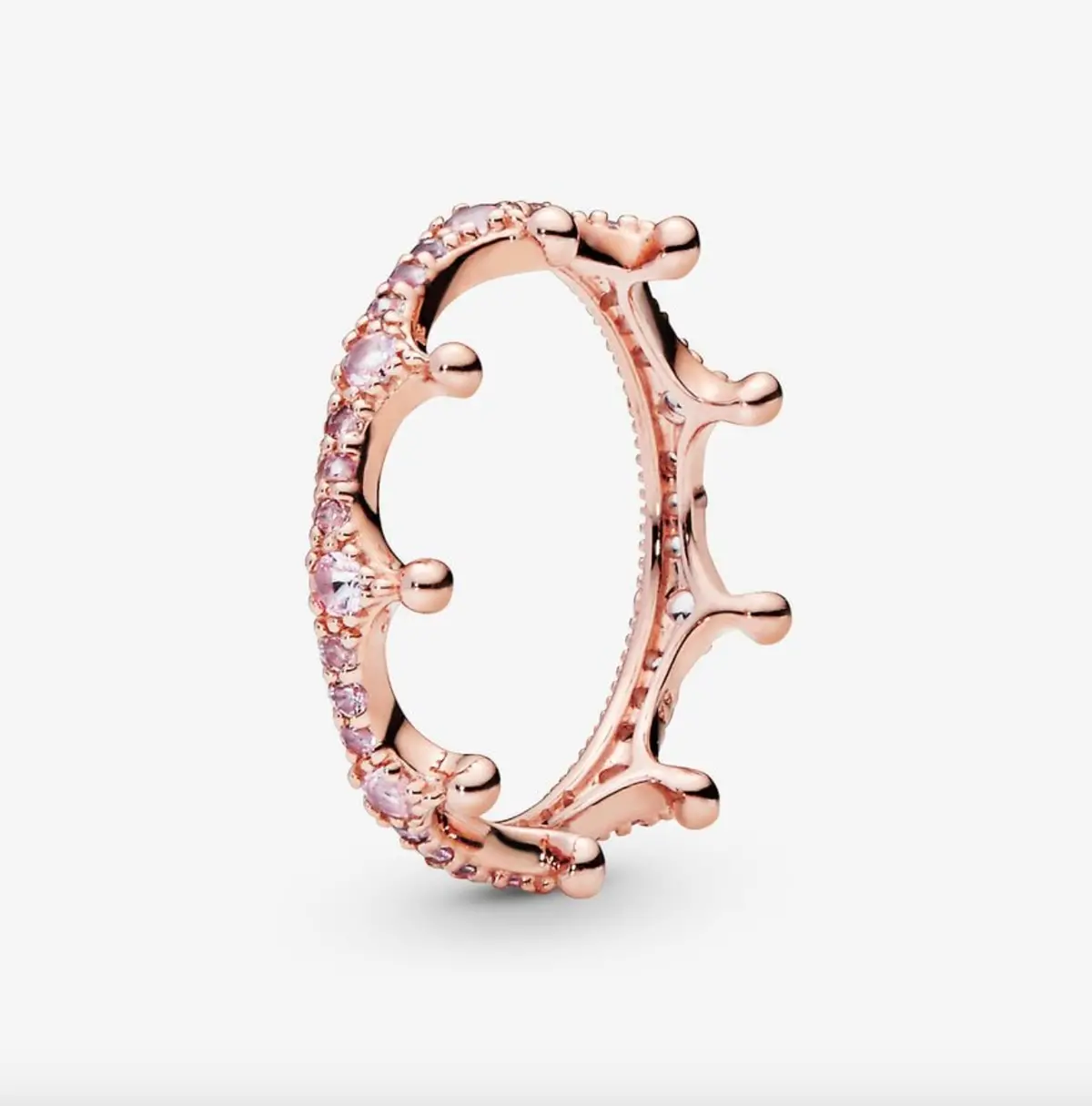 Pink Sparkling Crown Ring 1