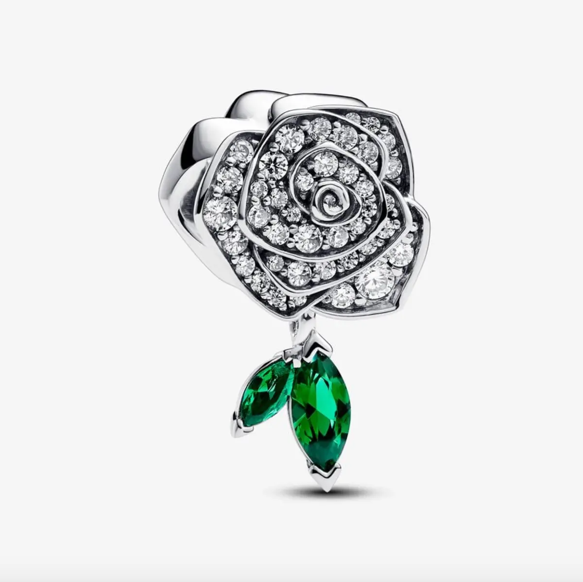 Sparkling Rose In Bloom Charm 1