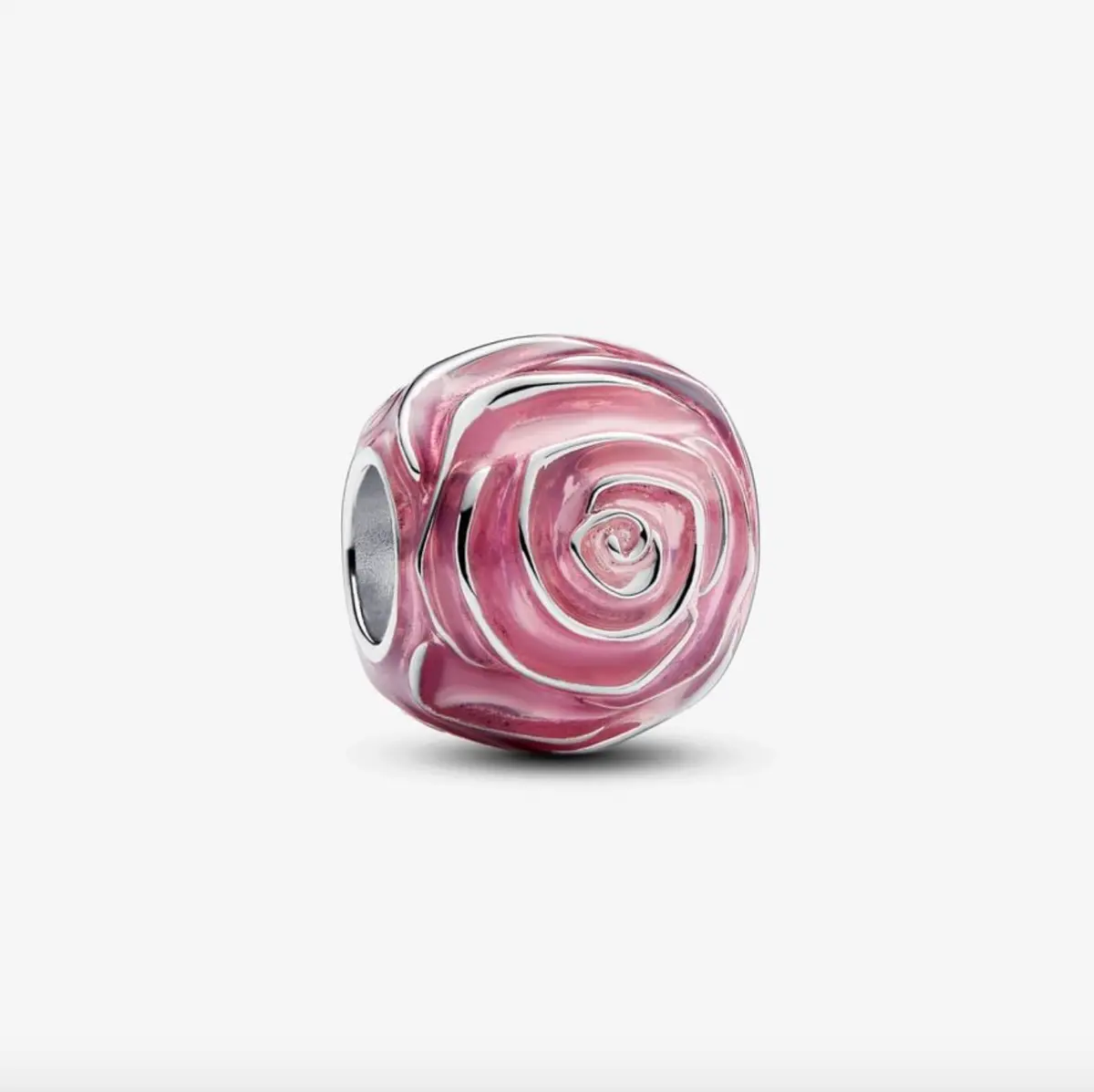 Pink Rose In Bloom Charm 1