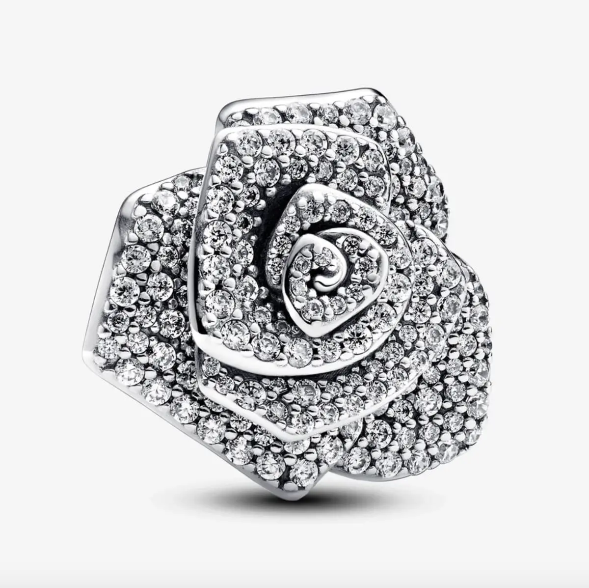 Sparkling Rose In Bloom Oversized Charm 1