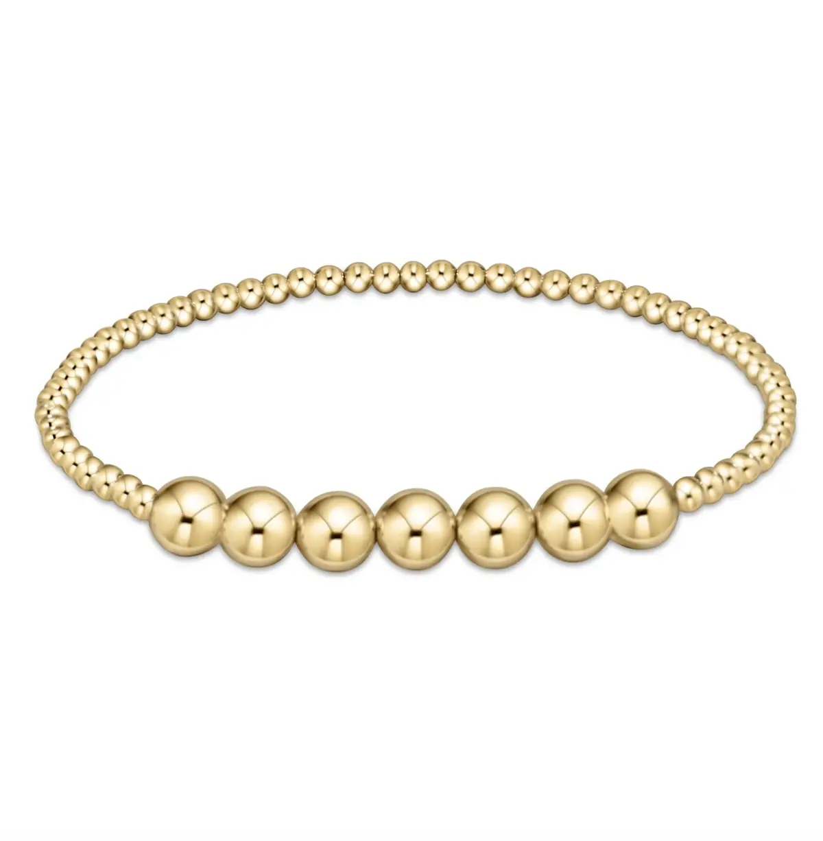 Classic Gold Beaded Bliss 3Mm Bracelet - 6Mm Gold 1