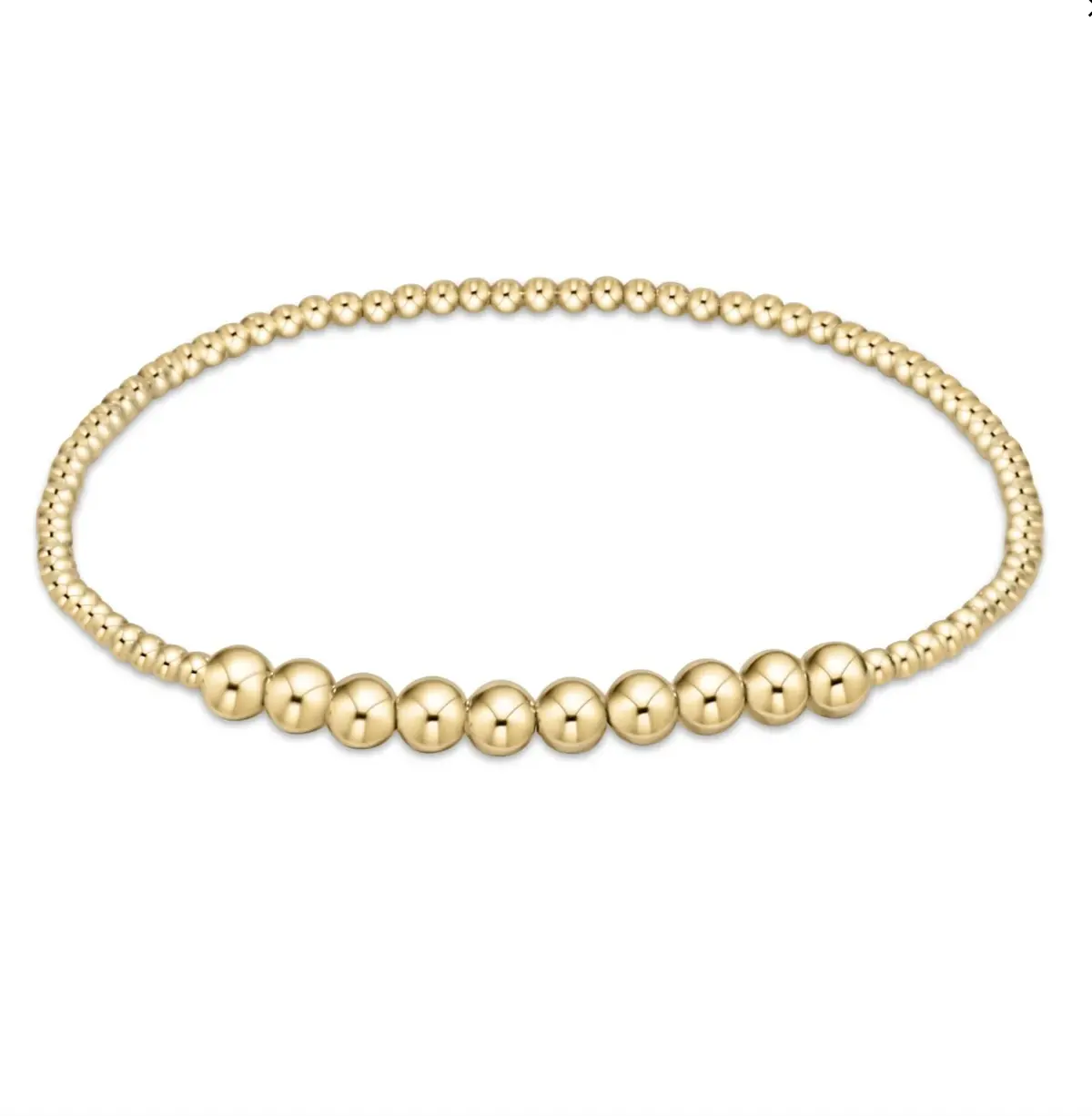 Classic Gold Beaded Bliss 2Mm Bead Bracelet - 4Mm Gold 1