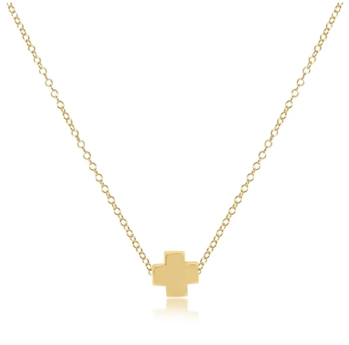 16" Necklace Gold - Signature Cross Gold 1