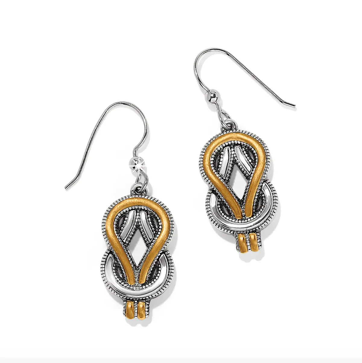 Interlok Harmony Two Tone French Wire Earrings 1