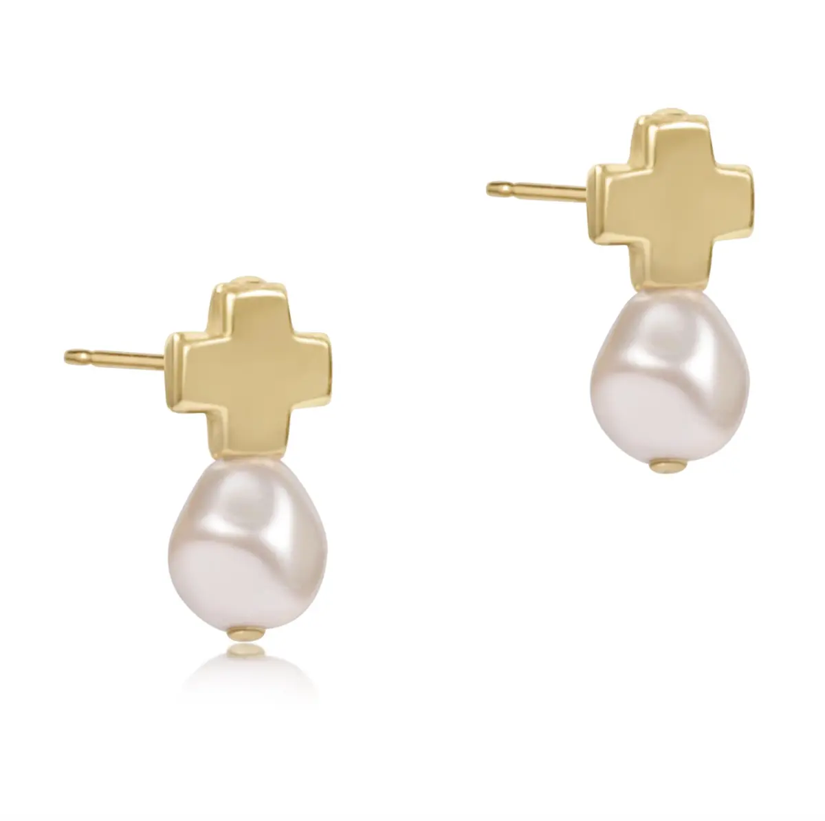 Signature Cross Gold Stud - Classic Pearl 1
