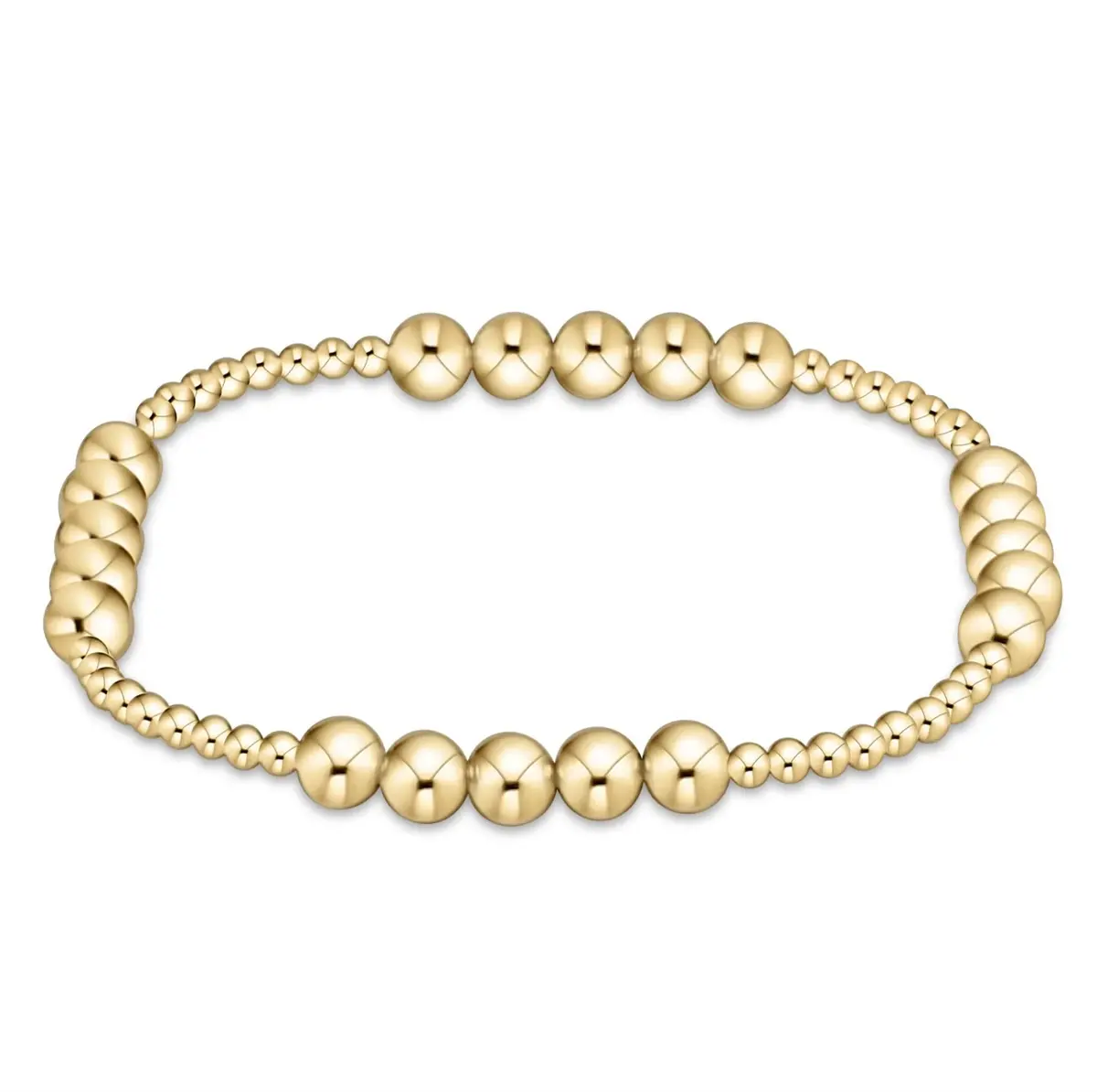Classic Blissful Pattern 2.5Mm Bead Bracelet - 5Mm Gold 1