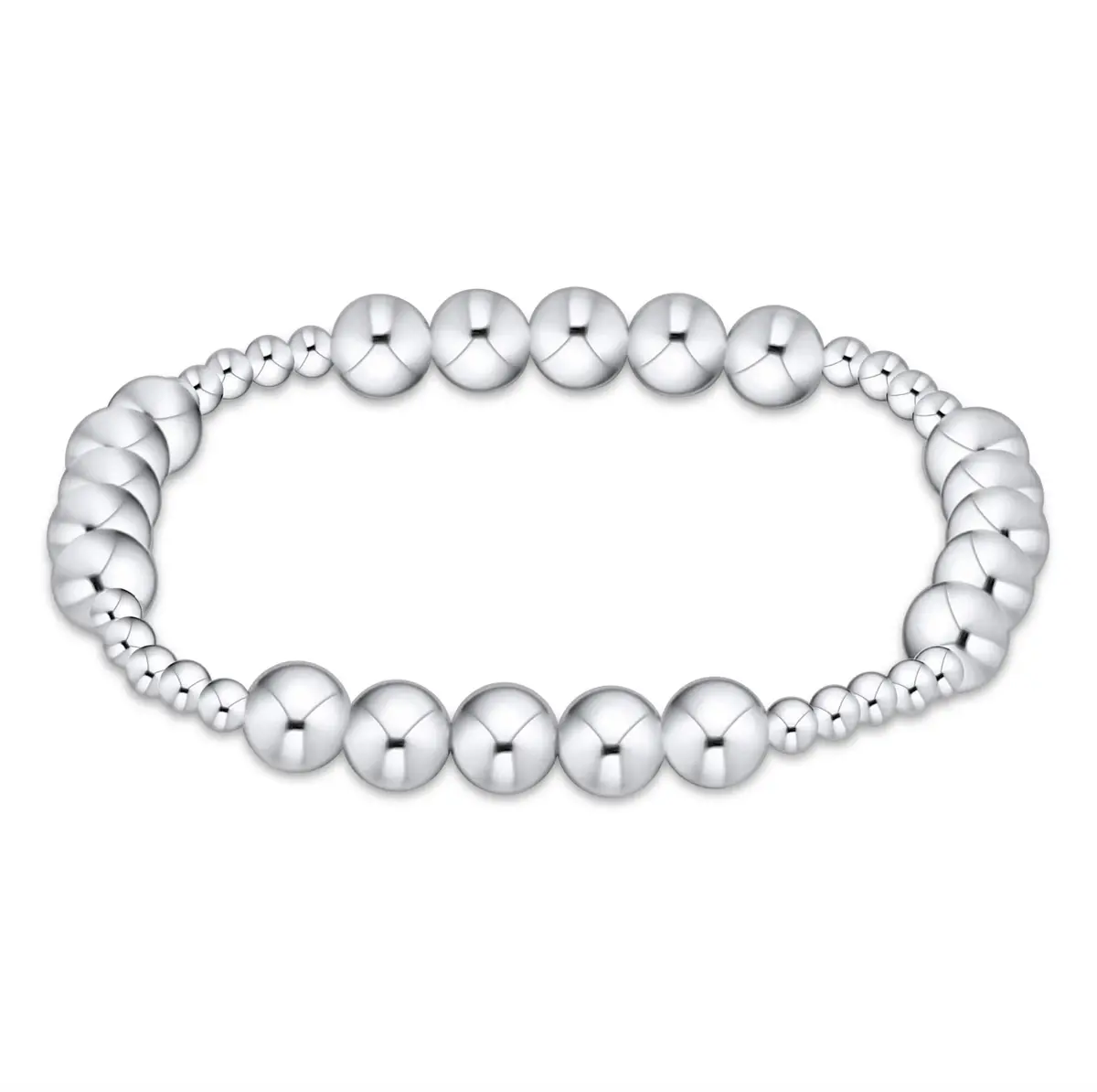 Classic Blissful Pattern 3Mm Bead Bracelet - 6Mm Sterling 1